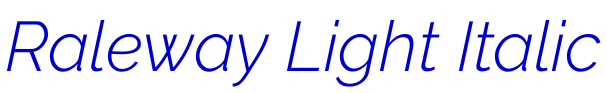 Raleway Light Italic 字体